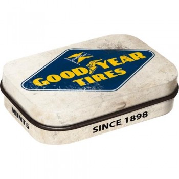 Мятные драже в коробочке Nostalgic-Art Goodyear - Logo White (81395)